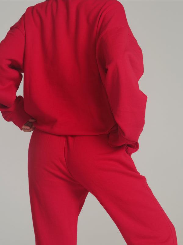 Threads Crew Pullover - Lipstick Red
